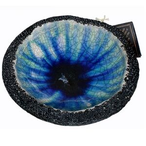 Decorative Crater Bowl from Raku Potteryworks